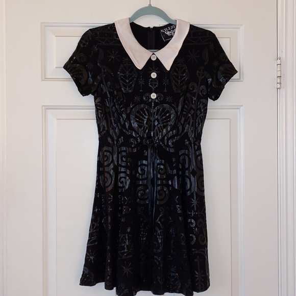 ((52 Likes!! This!! NWT KILLSTAR midi dress w/a Peter Pan collar ( Wednesday ?) - Picture 2 of 15